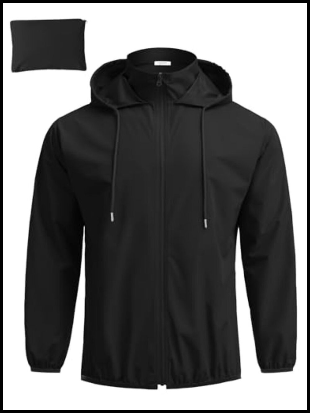 Men's Light Rain Jacket Packable Waterproof Windbreaker